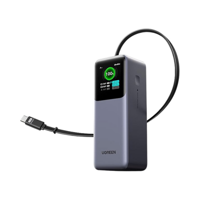 UGREEN 95670B 165W POWER BANK WITH RETRACTABLE CABLE